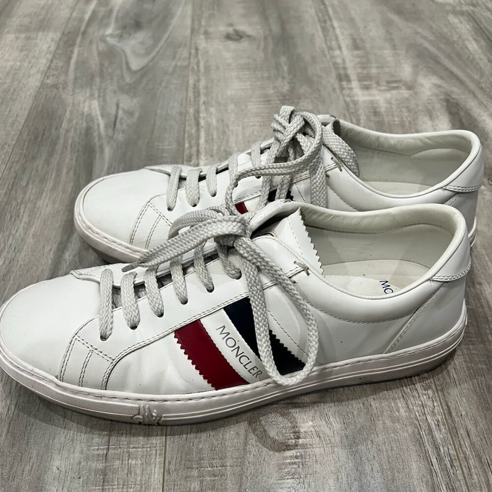 White Leather Moncler Sneakers